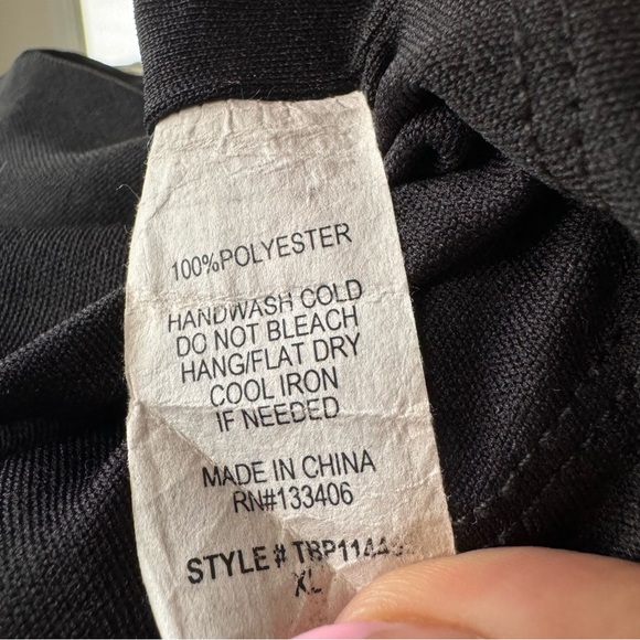 Black Backless Tie Back Romper with Gold Bead Lining - Picture 6 of 9